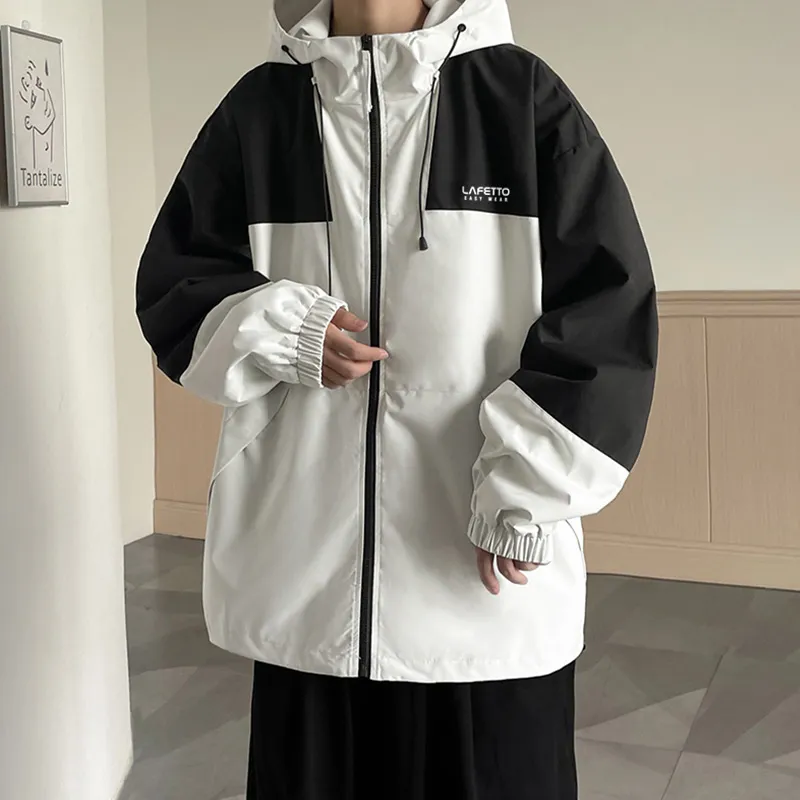 Lafetto Water Resistant Windproof Wear Resistant Windbreaker Jacket Unisex-3