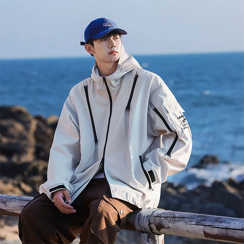 Lafetto Waterproof And Windproof Windbreaker Jacket Unisex-11