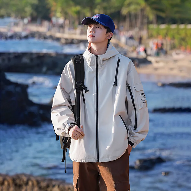 Lafetto Waterproof And Windproof Windbreaker Jacket Unisex-2