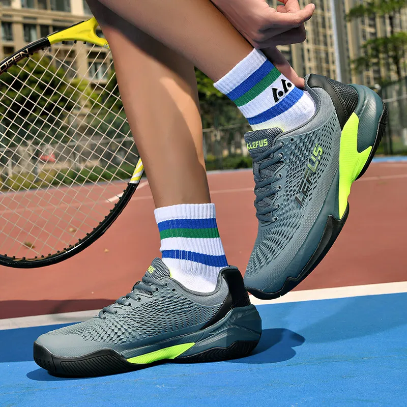 LEFUS Shock Absorbers With Slip Resistant And Abrasion Resistant Properties Low Top Tennis Shoes Unisex-13