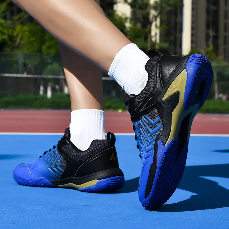 LEFUS Cushioned Slip-Resistant Abrasion-Resistant Breathable Low-Top Badminton Shoes Unisex-42
