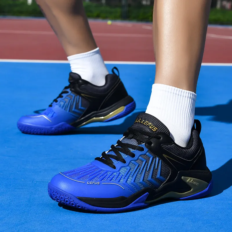 LEFUS Cushioned Slip-Resistant Abrasion-Resistant Breathable Low-Top Badminton Shoes Unisex-41