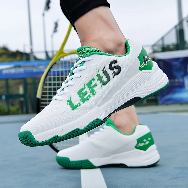 LEFUS Cushioning Wear Resistant Low Top Tennis Shoes Unisex Green-6