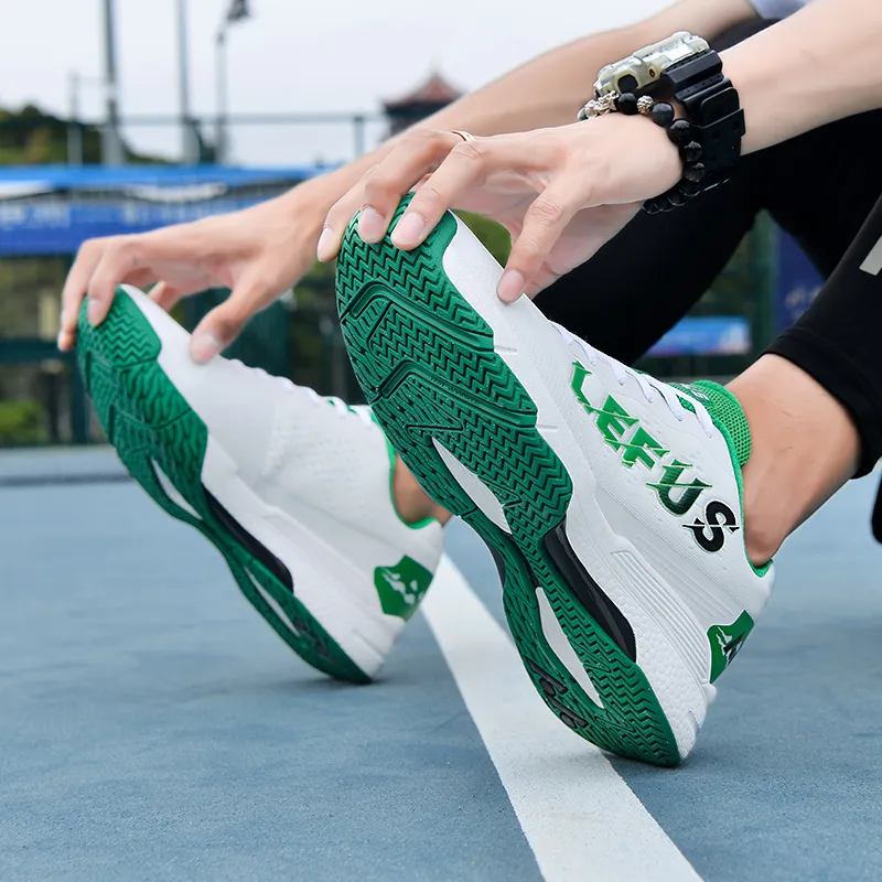LEFUS Cushioning Wear Resistant Low Top Tennis Shoes Unisex Green-7