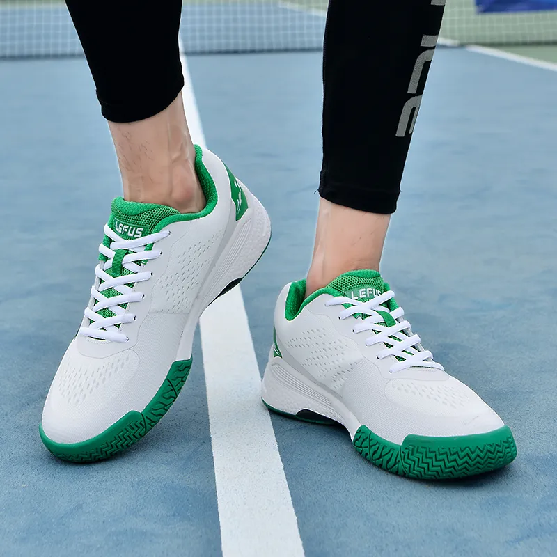 LEFUS Cushioning Wear Resistant Low Top Tennis Shoes Unisex Green-9