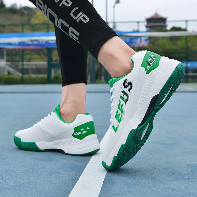 LEFUS Cushioning Wear Resistant Low Top Tennis Shoes Unisex Green-10