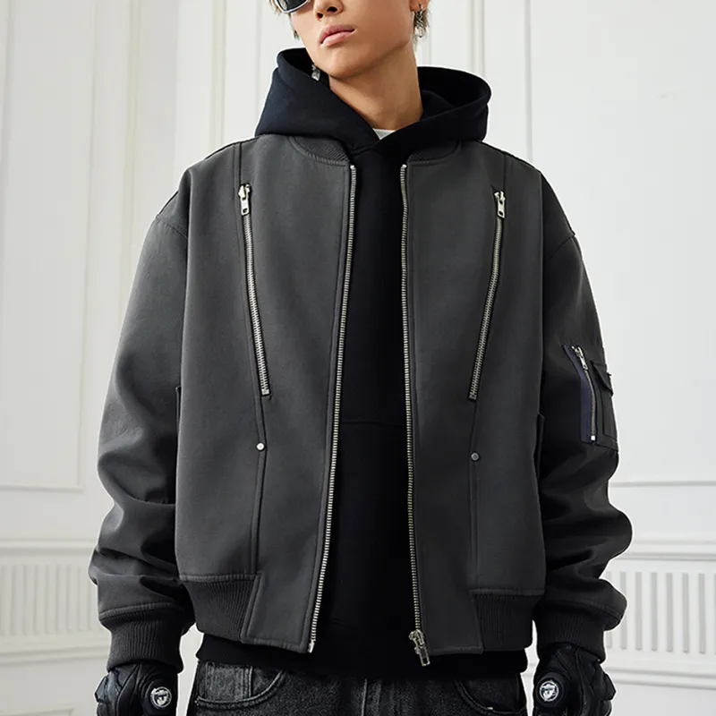 A Chock Jackets Unisex Dark Gray-6