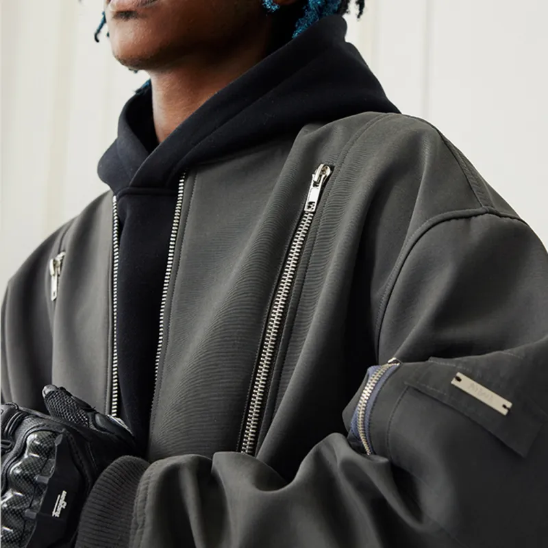 A Chock Jackets Unisex Dark Gray-3