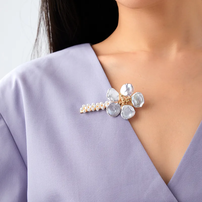 COCOKIM Freshwater Pearl Brooches Unisex-3