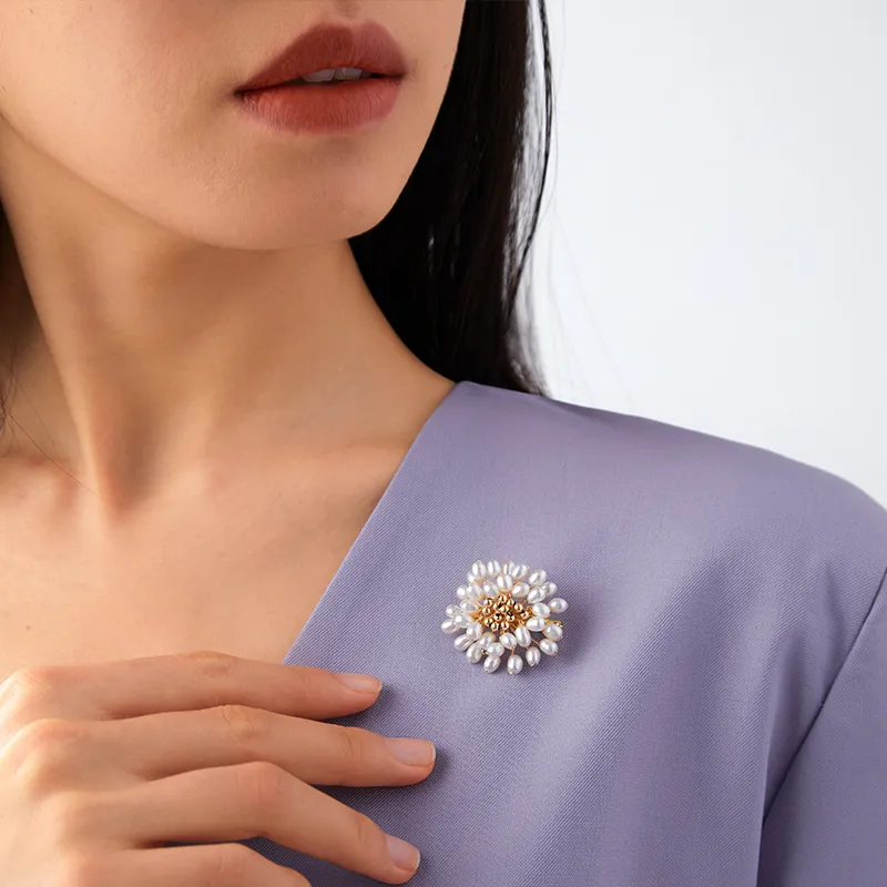 COCOKIM Freshwater Pearl Brooches Unisex-1