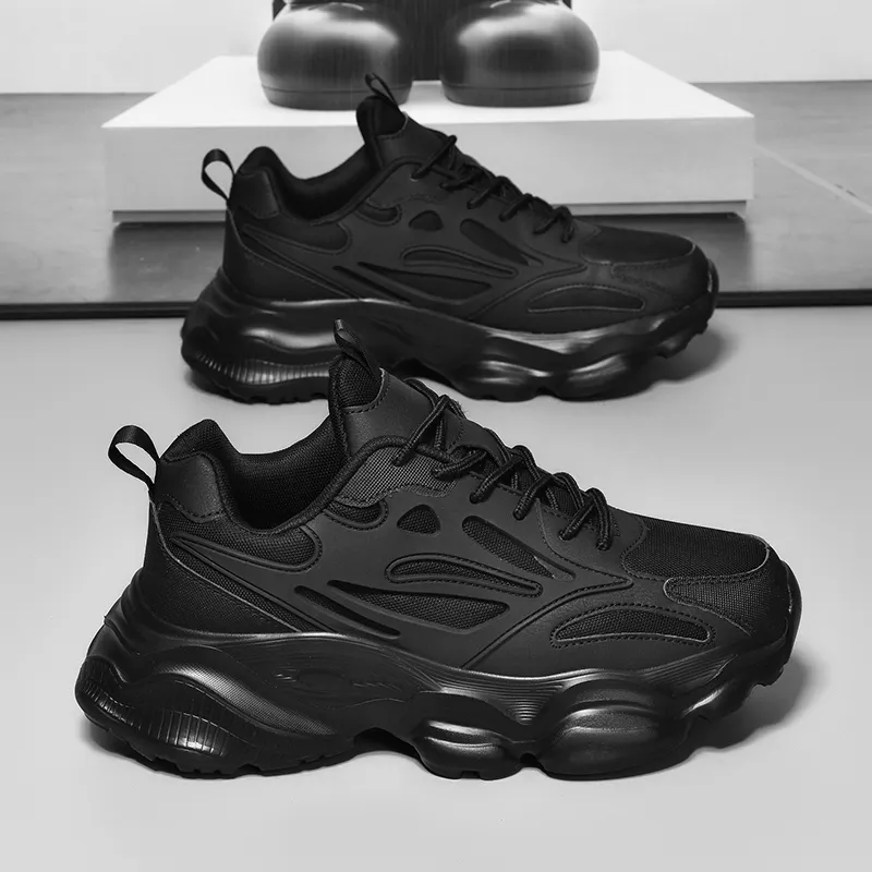 Kung Fu Partners Anti Slip Wear Resistant Low Top Chunky Sneakers Men's-1