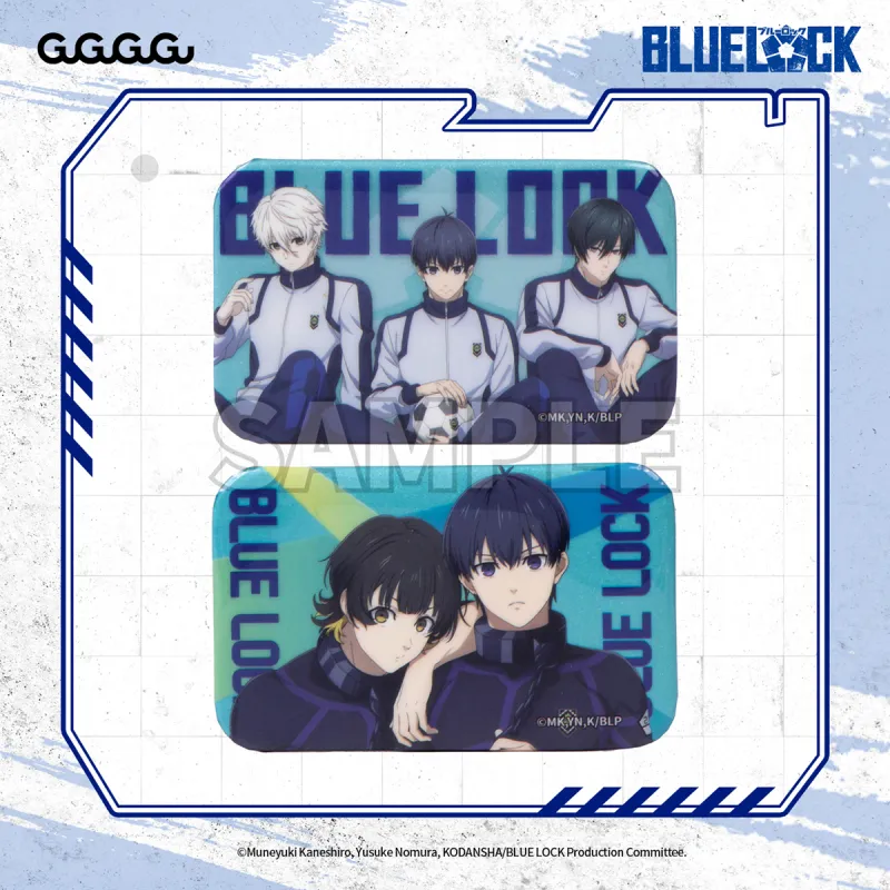 GuGuGuGu Blue Lock Blue Restricted Area Square Tinplate Badge Badges-22
