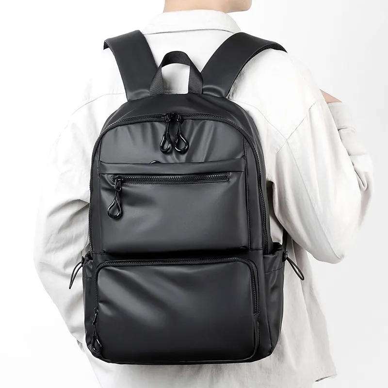 LECAGE Oxford Backpack Unisex Black/Gray-6