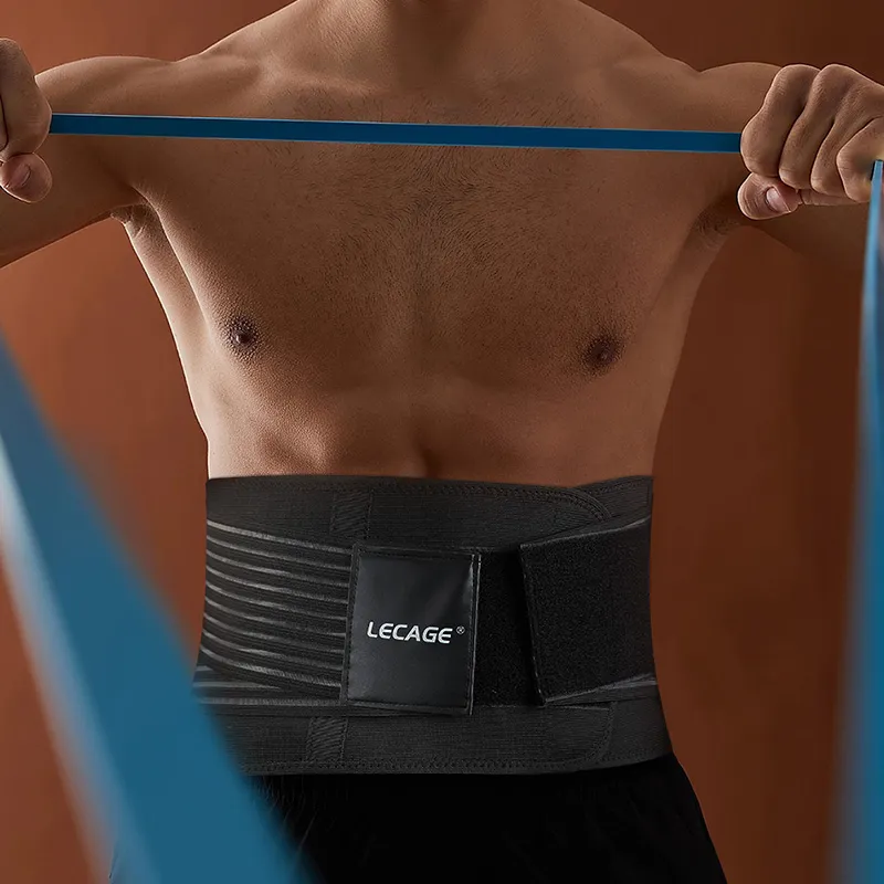 LECAGE Back Support Braces Breathable, Protective, Rehabilitation, Compression, Slip Resistant Polyester Unisex-2