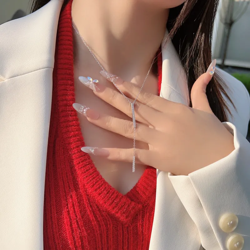 Colev Kie S925 Silver Necklace For The Fashionable Refined Box Women's-2