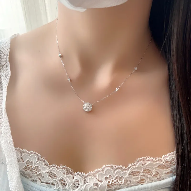Colev Kie S925 Silver Necklaces Women's Silver-3
