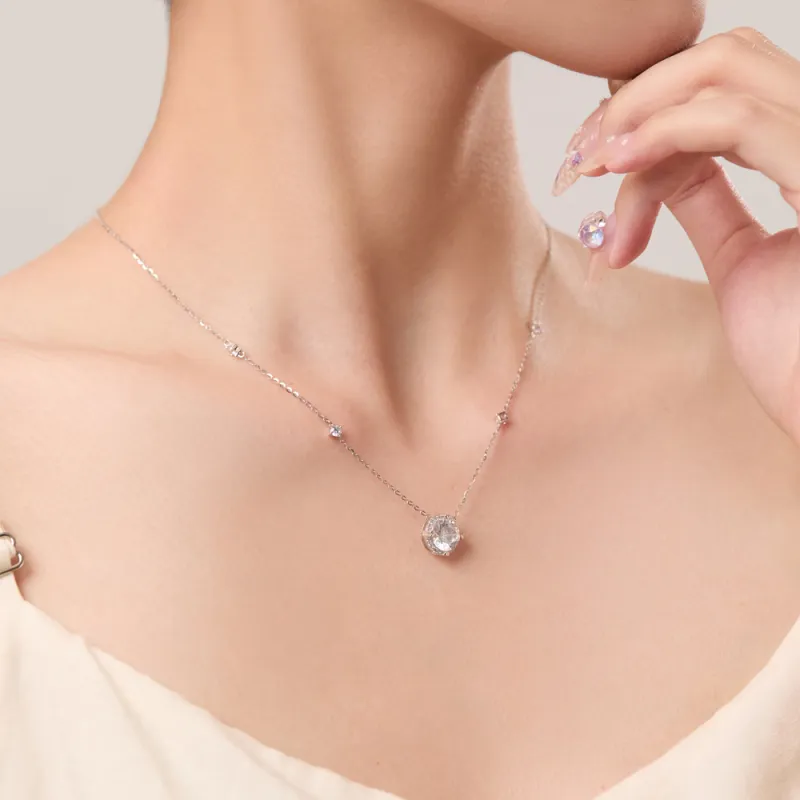 Colev Kie S925 Silver Necklaces Women's Silver-5