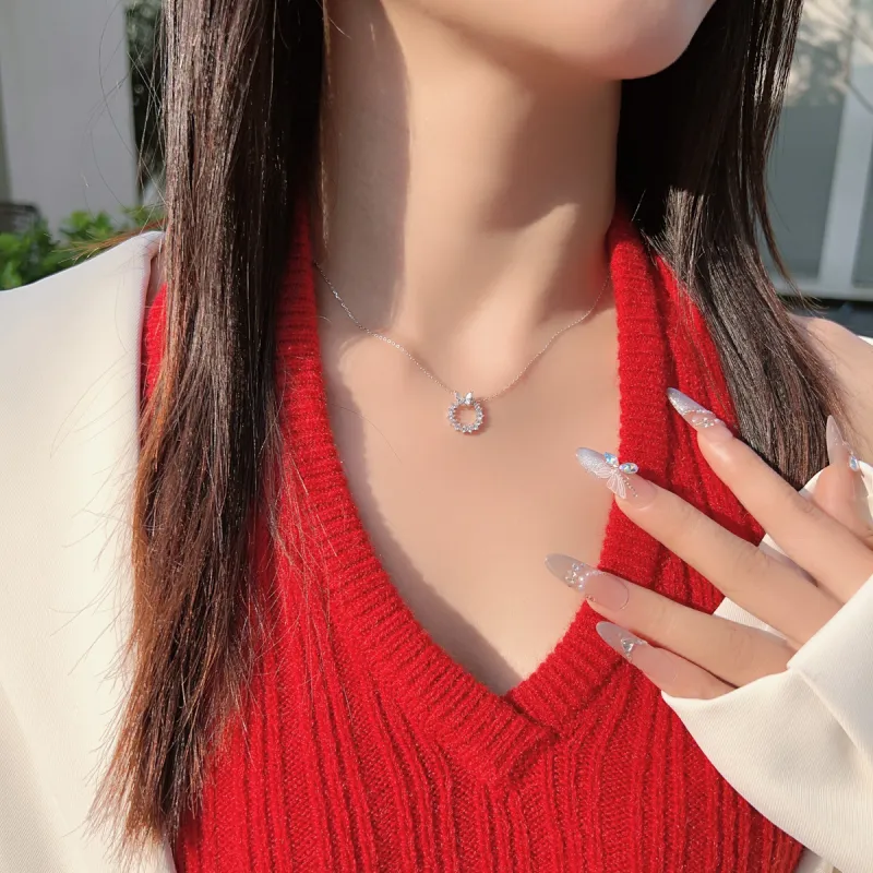 Colev Kie S925 Silver Luxury Niche Design Necklaces Women's Gold-11