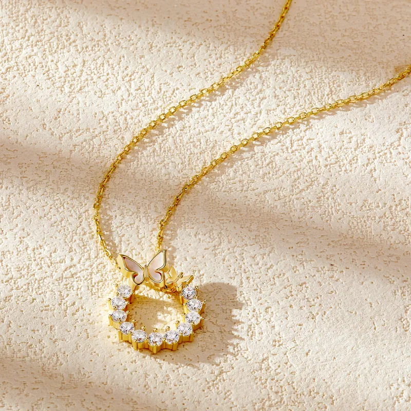 Colev Kie S925 Silver Luxury Niche Design Necklaces Women's Gold-4
