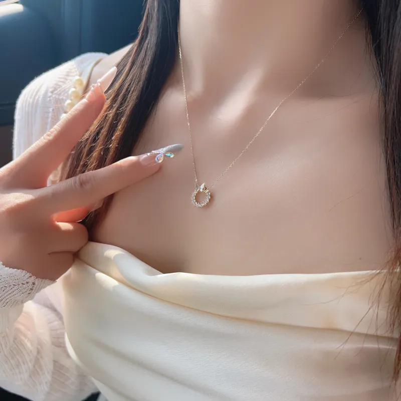 Colev Kie S925 Silver Luxury Niche Design Necklaces Women's Gold-1