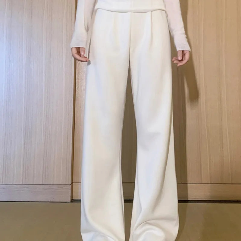 Gyokuu Casual Pants Women's White-3
