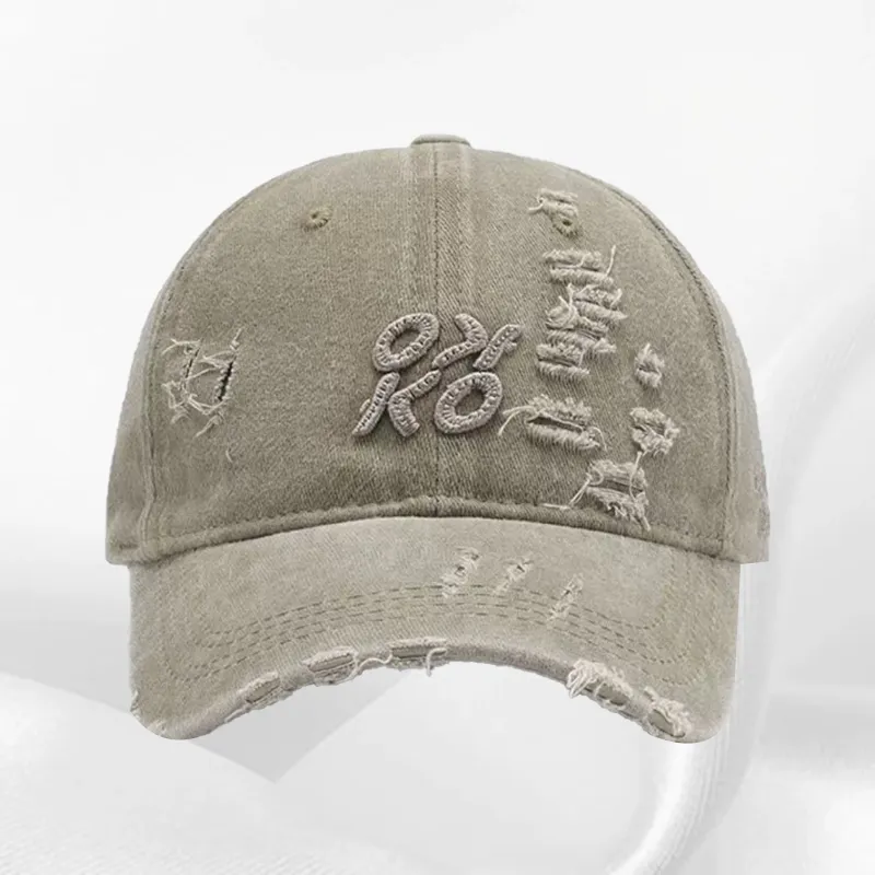 IOTS American Vintage Small Face Enhancing Individual Trendy Baseball Caps Unisex-2