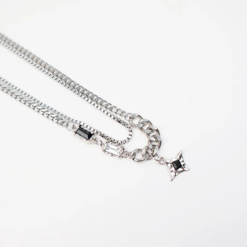 Mr. Shang Silver Plated Necklaces Unisex-3