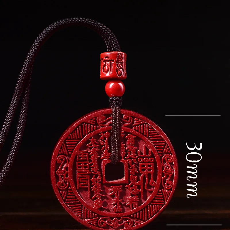 IOTS Zisha Purple Clay Ethnic Style Chinese Style Versatile, Good Luck Necklace Unisex-2