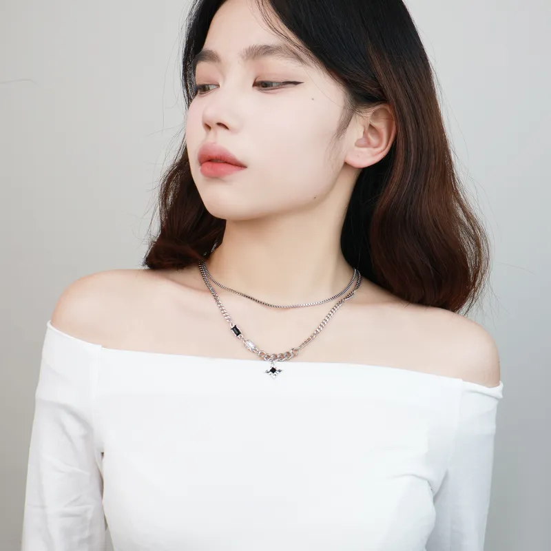 Mr. Shang Silver Plated Necklaces Unisex-2