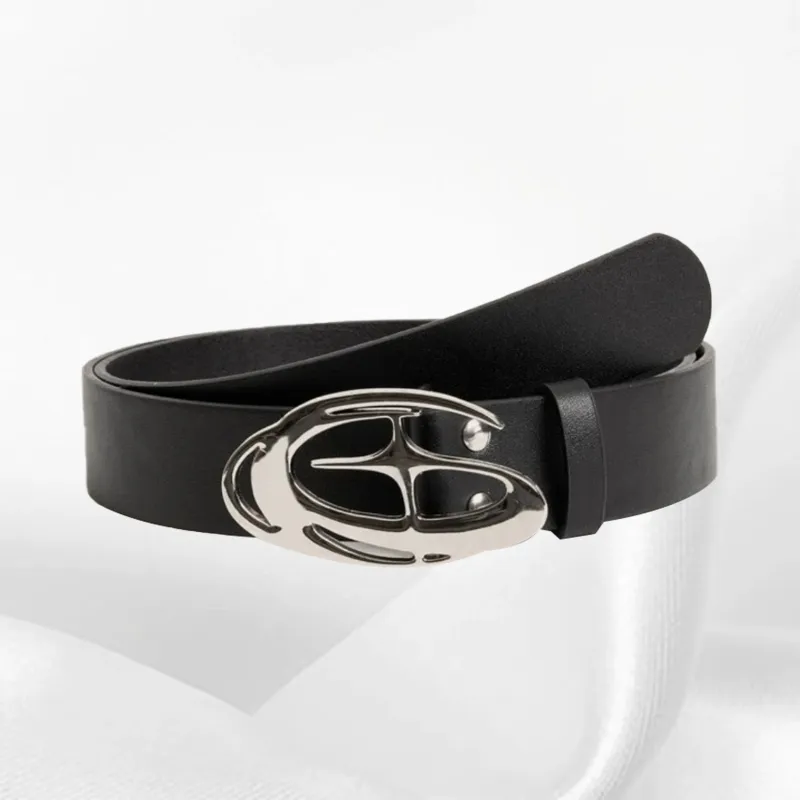 IOTS Alloy Leather Belts Unisex 3.3cm-2