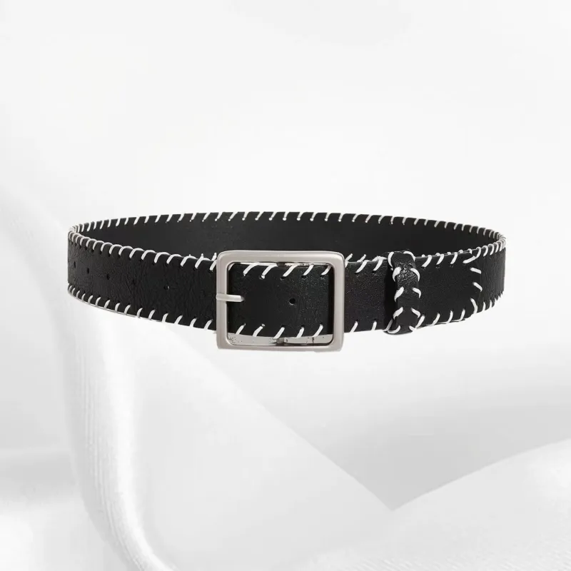 IOTS PU Leather Belts Unisex Width 3.3cm-2
