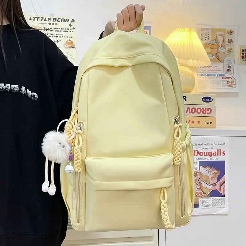 NX DOUGHNUT Nylon Backpack Regular Unisex Burgundy/White/Black/Yellow/Purple-6