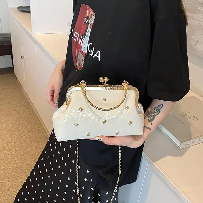 NX DOUGHNUT PU Crossbody Bag, One Shoulder Handbag Women's White/Black/Pink-22