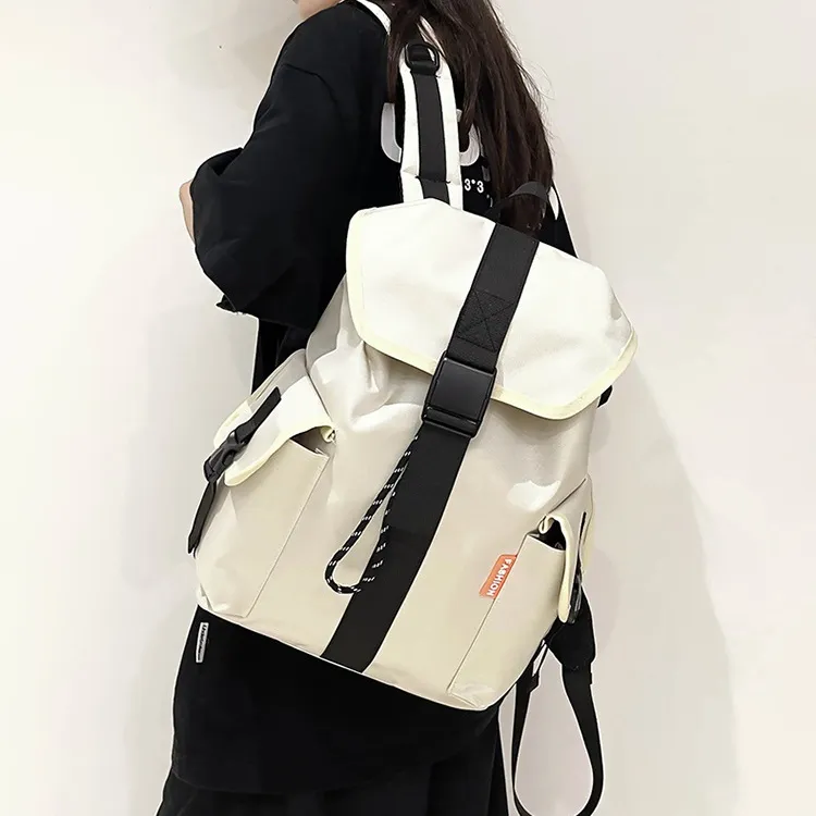 NX DOUGHNUT Nylon Backpack Unisex White/Black-2