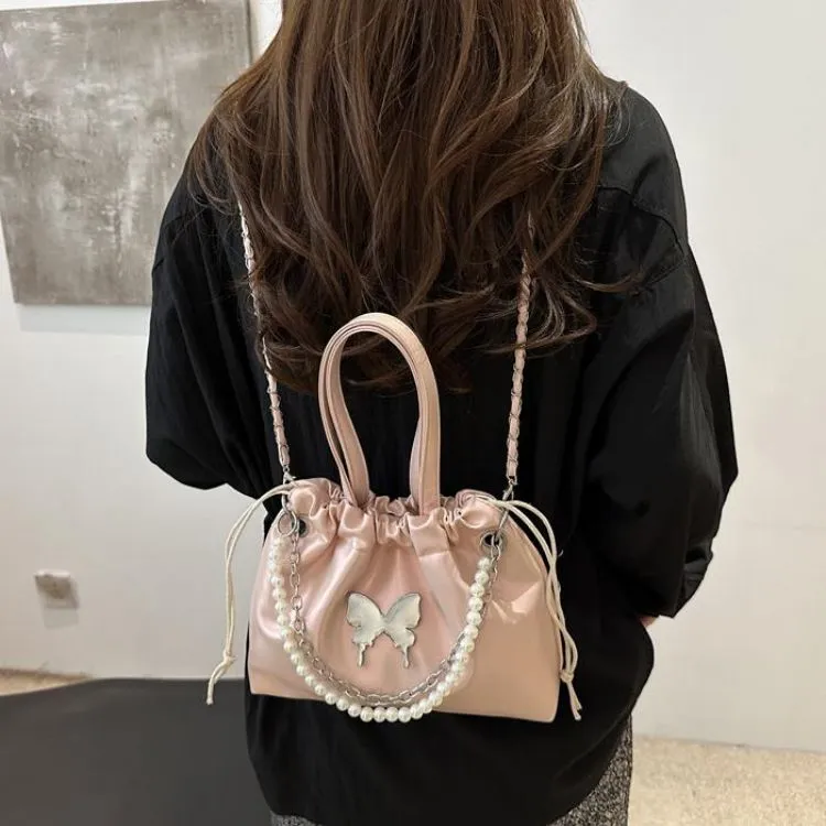 NX DOUGHNUT Pu Backpack Regular Women's Black/Ecru/Silver/Pink-14