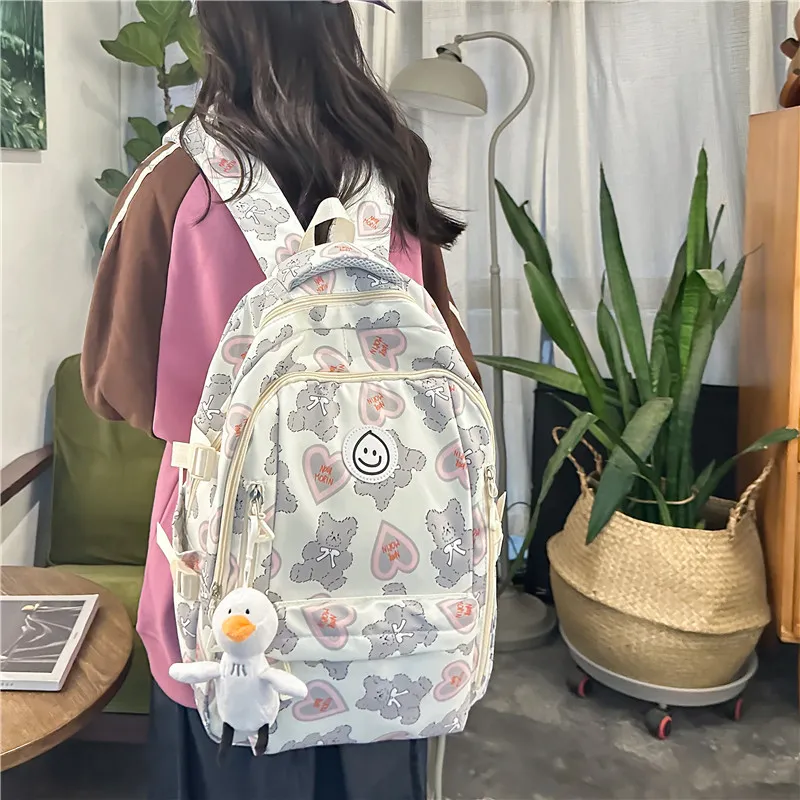 NX DOUGHNUT Composite Cloth Backpack Unisex Multicolor-8