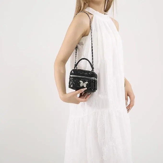 NX DOUGHNUT PU Handbag Regular Women's Black/White/Silver/Pink/Khaki-46