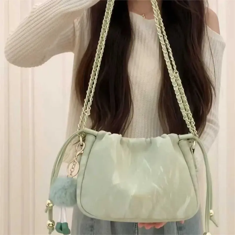 NX DOUGHNUT PU Shoulder Bag Regular Women's Green-4