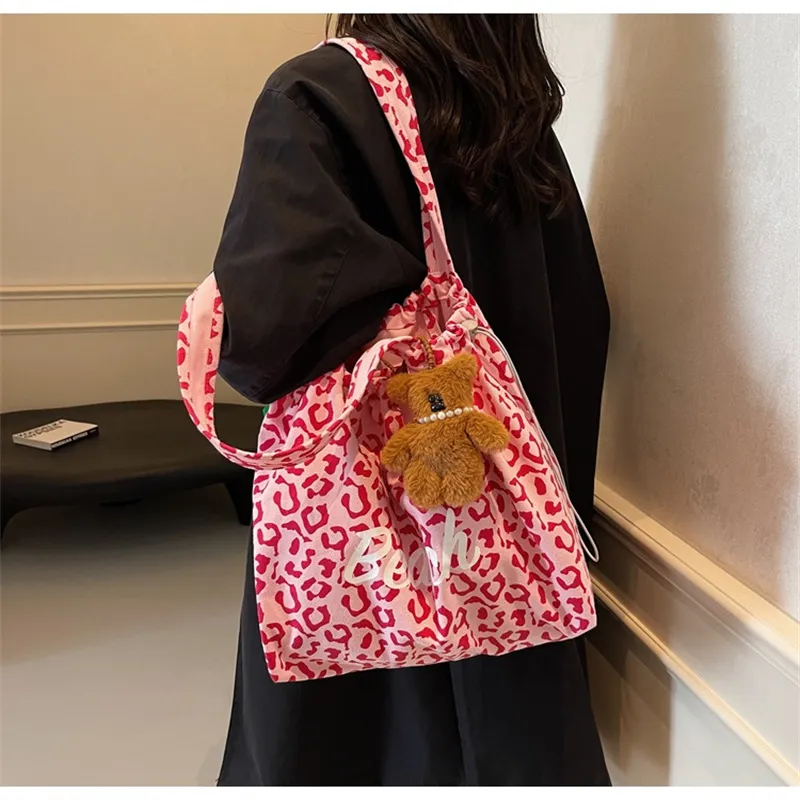 NX DOUGHNUT Canvas Canvas Bag For Students Shopping Bag Tote Bag Regular Women's Multicolor-20