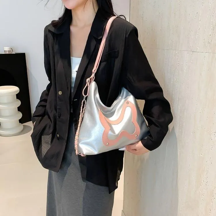 NX DOUGHNUT PU Backpack Regular Women's Black/White/Silver-9