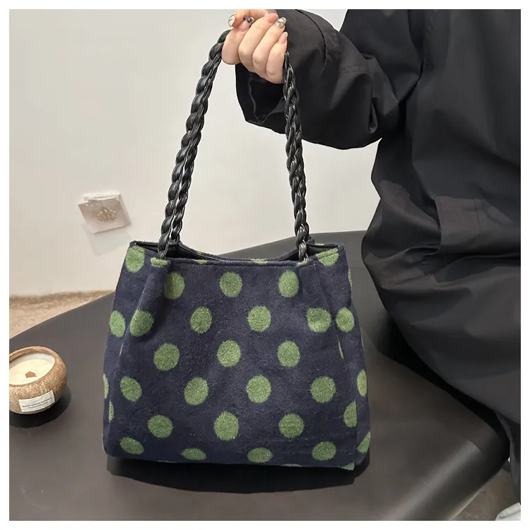 NX DOUGHNUT Woolen Commute Shoulder Bag Regular Women's Multicolor-6