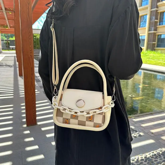 NX DOUGHNUT PU One Shoulder Handbag Women's Pink/Ecru-2