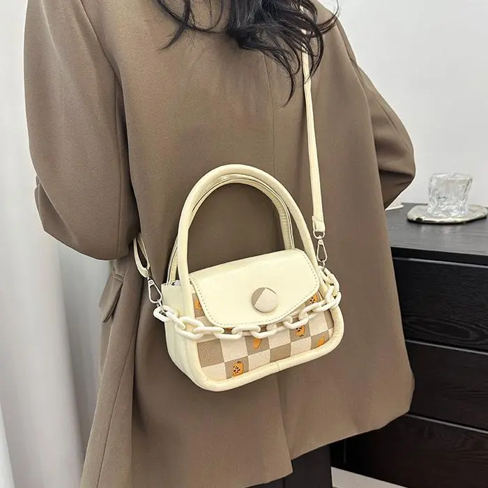 NX DOUGHNUT PU One Shoulder Handbag Women's Pink/Ecru-20