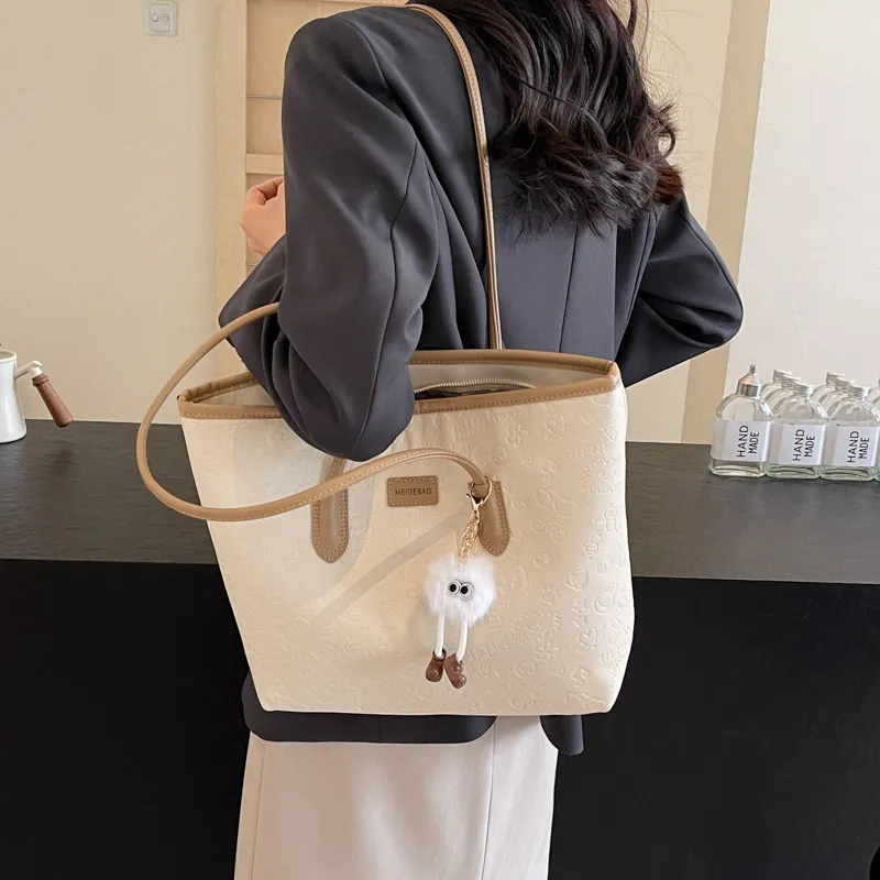 NX DOUGHNUT PU Shoulder Bag Women's Black/Khaki/Pink-22