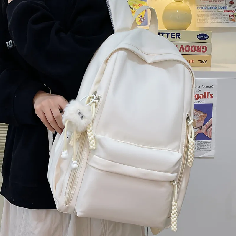 NX DOUGHNUT Nylon Backpack Regular Unisex Burgundy/White/Black/Yellow/Purple-9
