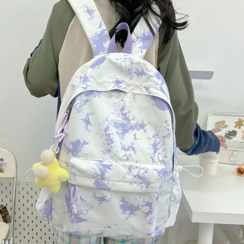 NX DOUGHNUT Nylon Backpack Unisex Black/Pink/Violet/Khaki/Sky Blue-9