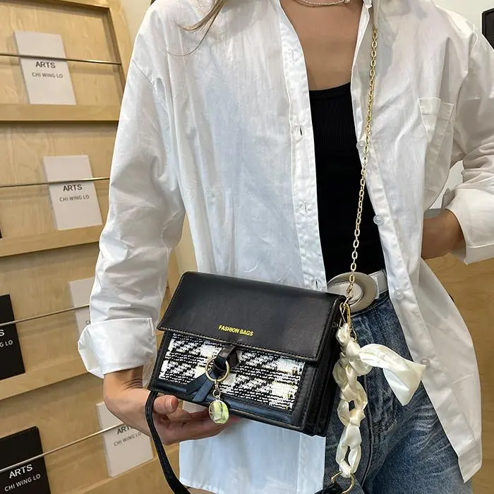 NX DOUGHNUT PU Crossbody Bag Shoulder Bag Regular Women's White/Black-7
