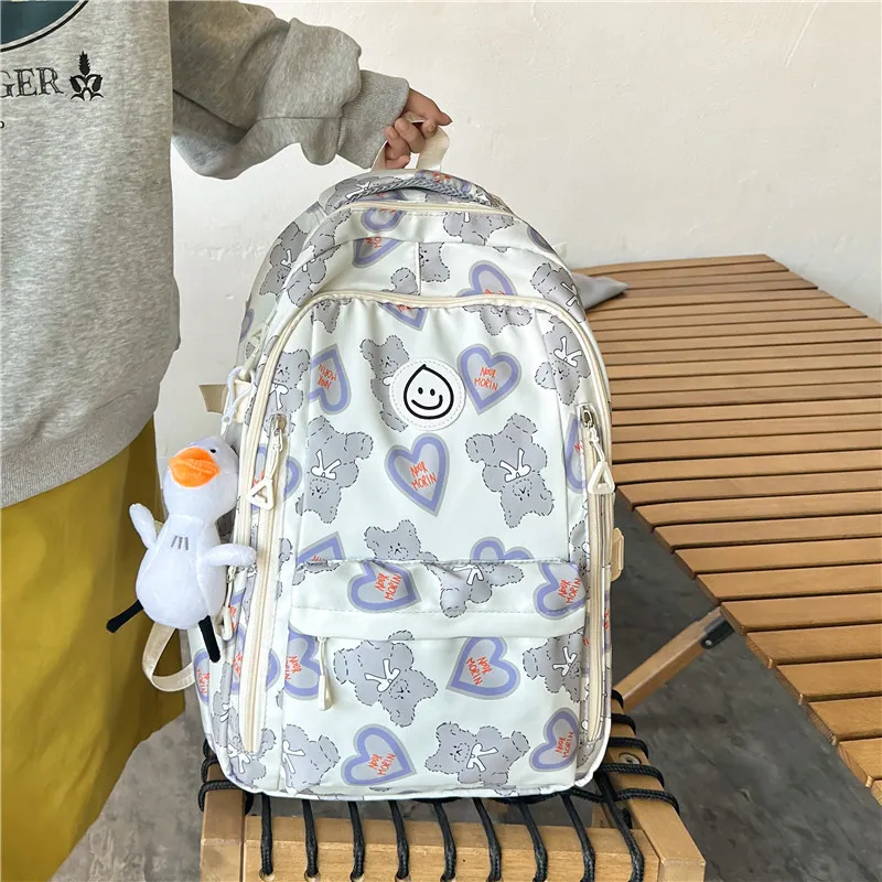 NX DOUGHNUT Composite Cloth Backpack Unisex Multicolor-19