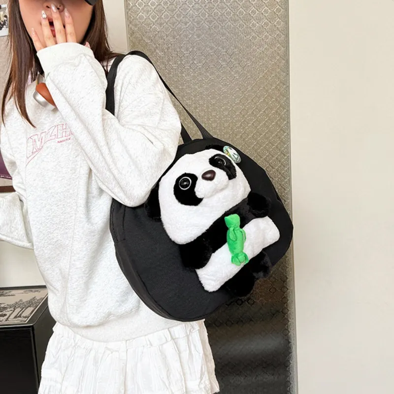 NX DOUGHNUT Oxford Body Shoulder Bag Women's White Black-5