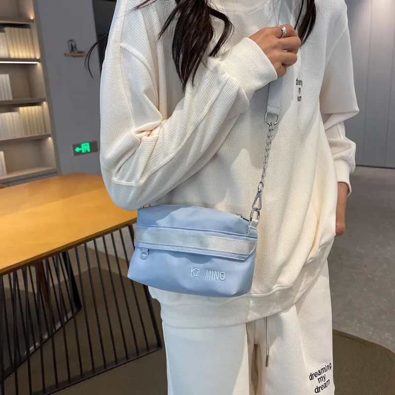 NX DOUGHNUT Fabric Shoulder Bag, Crossbody Bag Regular Women's Black/Light Yellow/Light Blue/Lake Blue/Pink-63